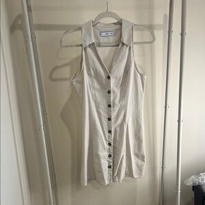 Mango Light Cream Sleeveless Top